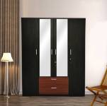 Engineered Wood 4 Door Wardrobe