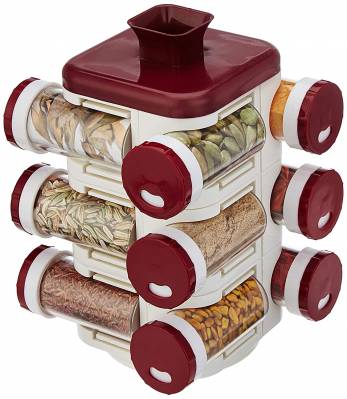 Latest Deal On Amazon Brand - Solimo Revolving Spice Rack (12 pieces) - Dealsified