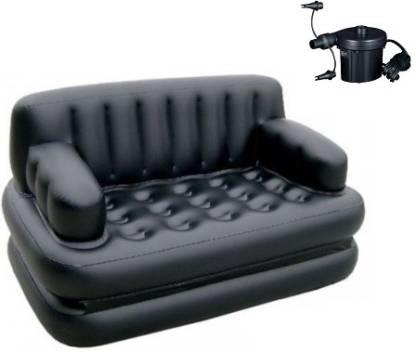 Latest Deal On Polypropylene 3 Seater Inflatable Sofa (Color - Black) - Dealsified