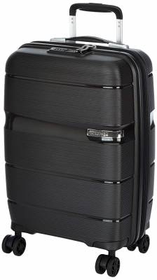 American Tourister Polypropylene 55 cms Linex Black Hardsided Cabin Luggage Latest Deal On American Tourister Polypropylene 55 cms Linex Black Hardsided Cabin Luggage - Dealsified