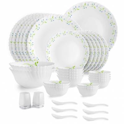 Latest Deal On Cello Opalware Dazzle Tropical Lagoon Dinner Set - Dealsified