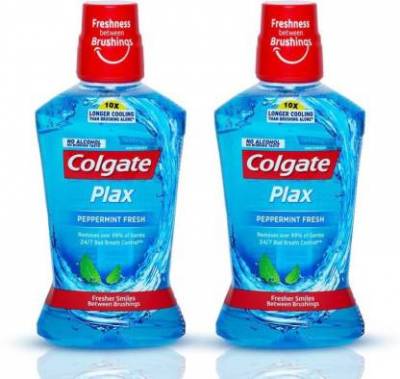 Latest Deal On Colgate Plax Peppermint Fresh Mouthwash 500 ml (Pack of 2) - Dealsified