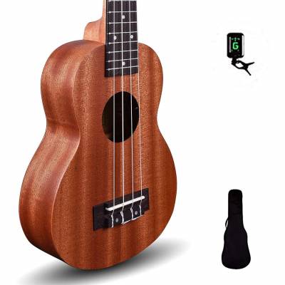 Latest Deal On Kadence Wanderer Series Brown Mahogany wood Ukulele with Bag and Tuner - Dealsified
