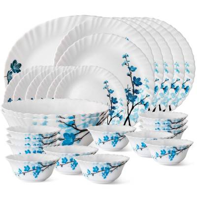Latest Deal On Larah By Borosil Mimosa Opalware Dinner Set, 27-Pieces - Dealsified
