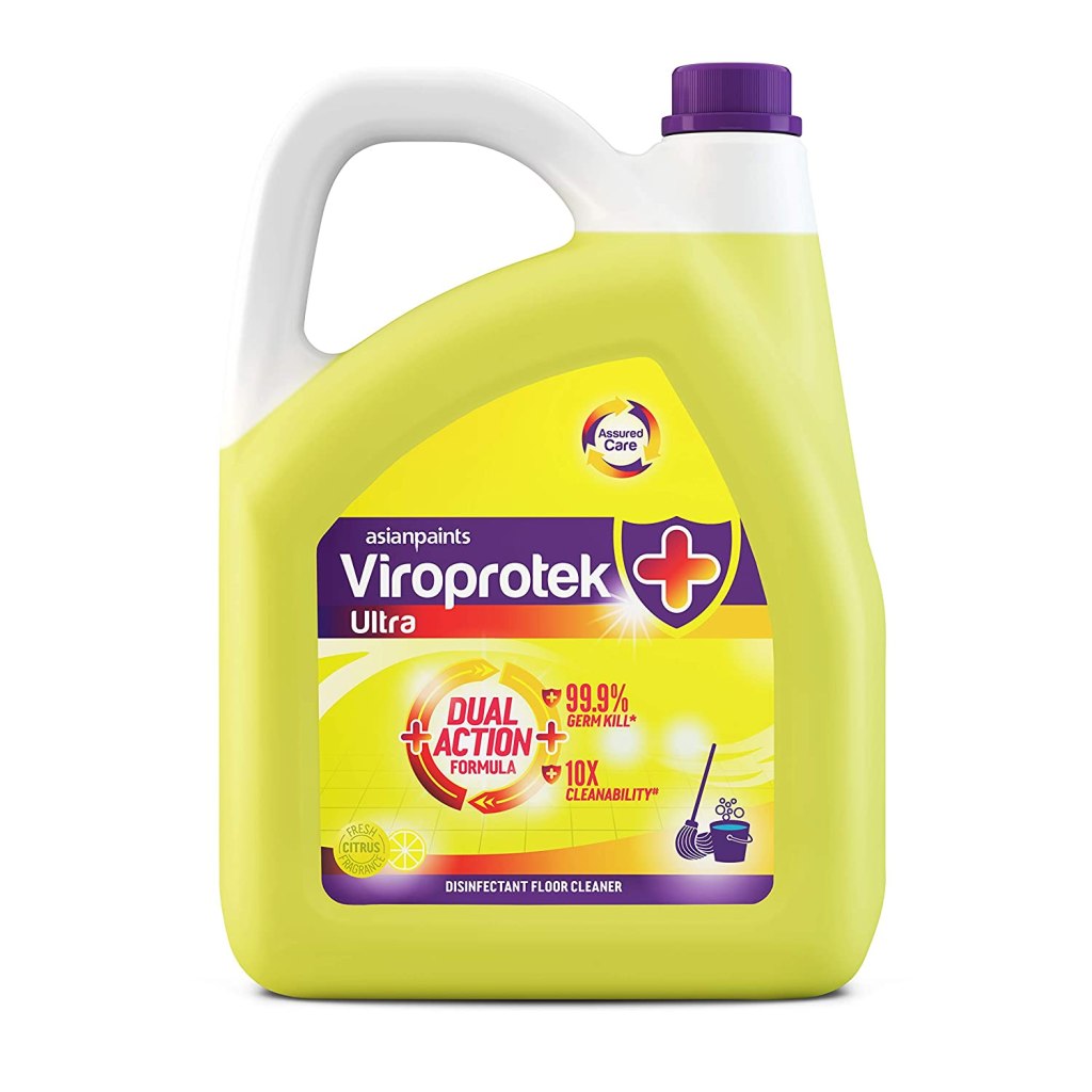 Latest Deal On Asian Paints Viroprotek Ultra Disinfectant Floor Cleaner Citrus- 5 L - Dealsified
