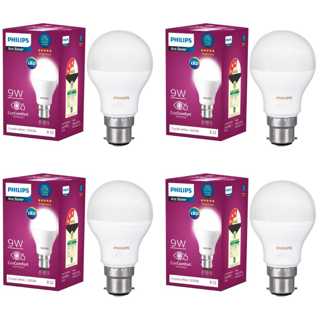 Latest Deal On Philips Base B22 9-Watt LED Bulb (Pack of 4) - Dealsified