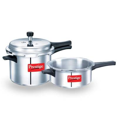 Latest Deal On Prestige Special Promotion Pack – Cooker Combo 2L + 3L (with one lid) - Dealsified