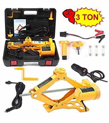 Latest Deal On VOLTZ TY42 Electric Car Floor 3 Ton All-in-one Automatic 12V Scissor Lift Jack Set - Dealsified