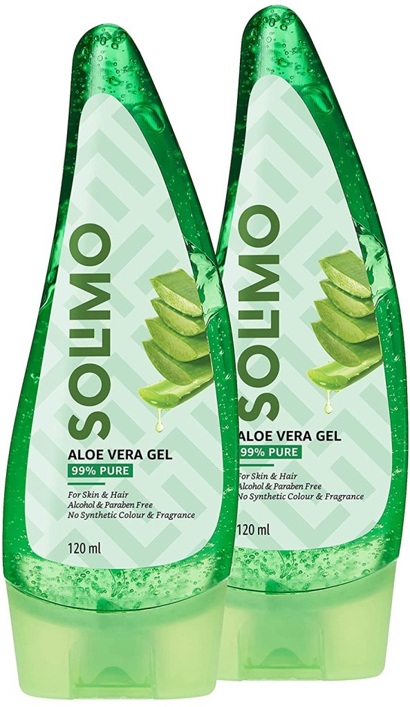 Latest Deal On Amazon Brand - Solimo 99% Pure Aloe Vera Gel - Pack Of Two - Dealsified