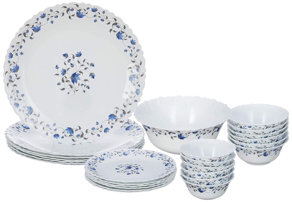Latest Deal On Borosil Fluted Helena Dinner Set, 25-Pieces - Dealsified