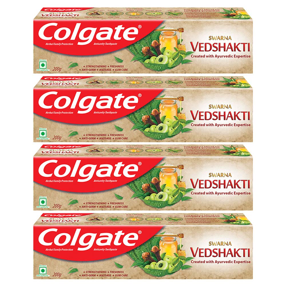 Latest Deal On Colgate Swarna Vedshakti Ayurvedic Toothpaste- 800g, 200g X 4 - Dealsified