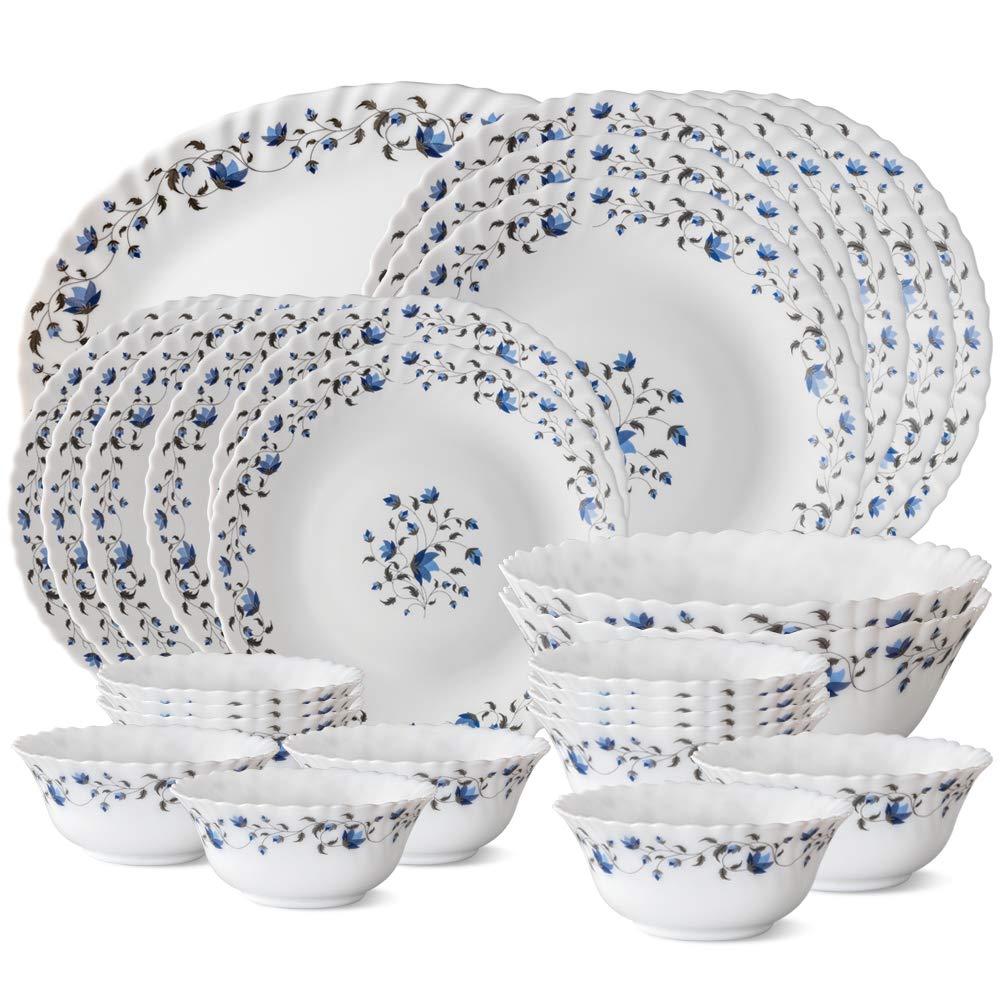 Latest Deal On Larah by Borosil Helena Opalware Dinner Set, 27-Pieces - Dealsified