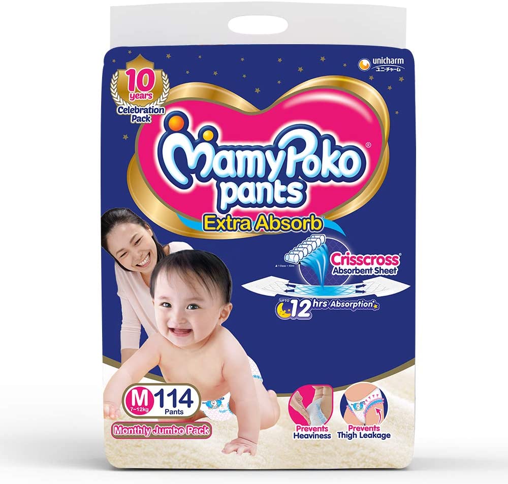 MamyPoko Pants Extra Absorb Diapers Monthly Pack, Medium (7 -12 kg), Pack of 114 Latest Deal On MamyPoko Pants Extra Absorb Diapers Monthly Pack, Medium (7 -12 kg), Pack of 114 - Dealsified