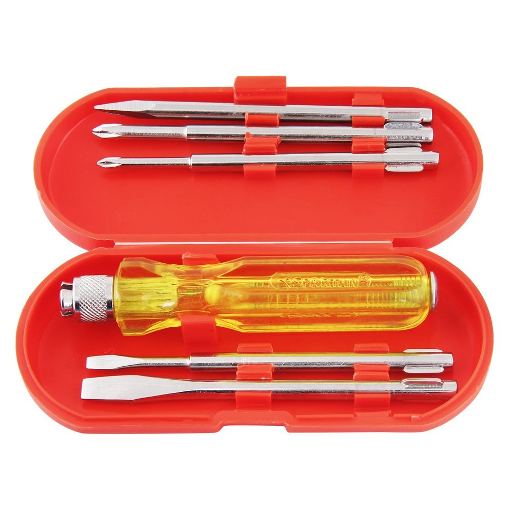 Spartan BS-01 5-Pieces Screwdriver Kit (Multicolour), 6 pieces Latest Deal On Spartan BS-01 5-Pieces Screwdriver Kit (Multicolour), 6 pieces - Dealsified