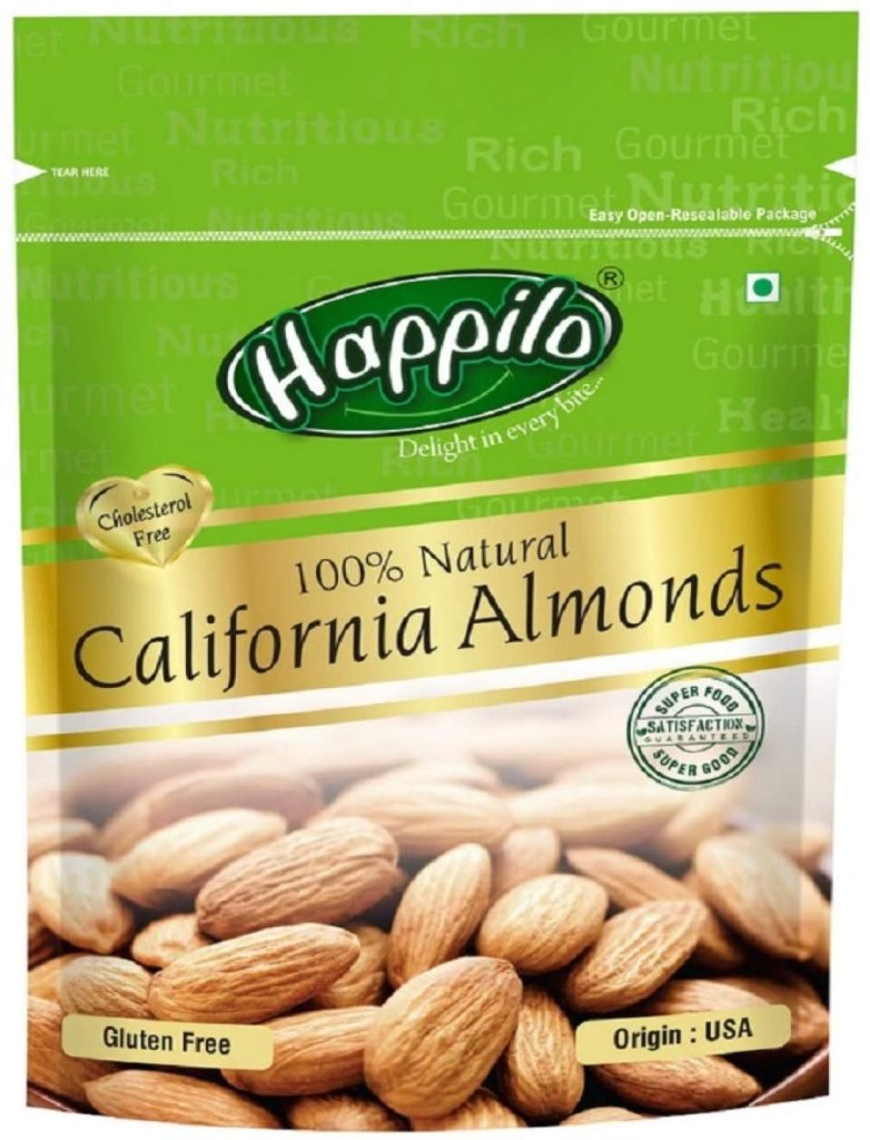 Happilo 100% Natural Premium Californian Almonds, 200g Latest Deal On Happilo 100% Natural Premium Californian Almonds, 200g - Dealsified