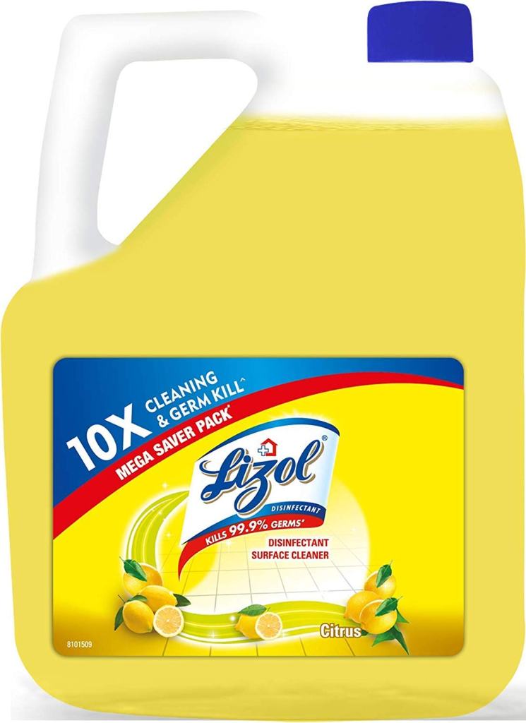 Lizol Disinfectant Surface Cleaner, Citrus - 5 L Latest Deal On Lizol Disinfectant Surface Cleaner, Citrus - 5 L - Dealsified