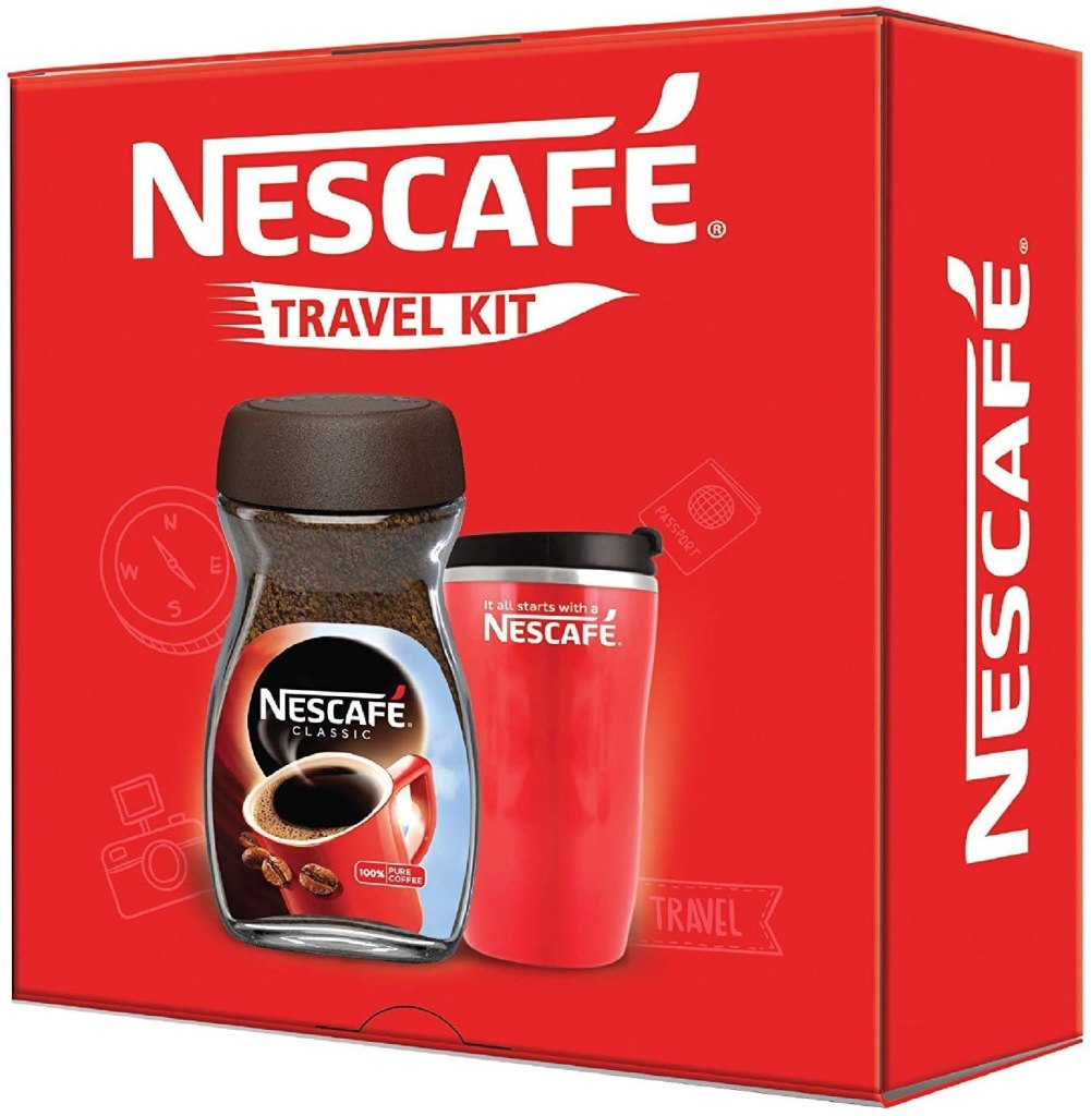 Latest Deal On Nescafe Travel Kit (Red) - Nescafe Classic Coffee, 200g with Travel Mug - Dealsified