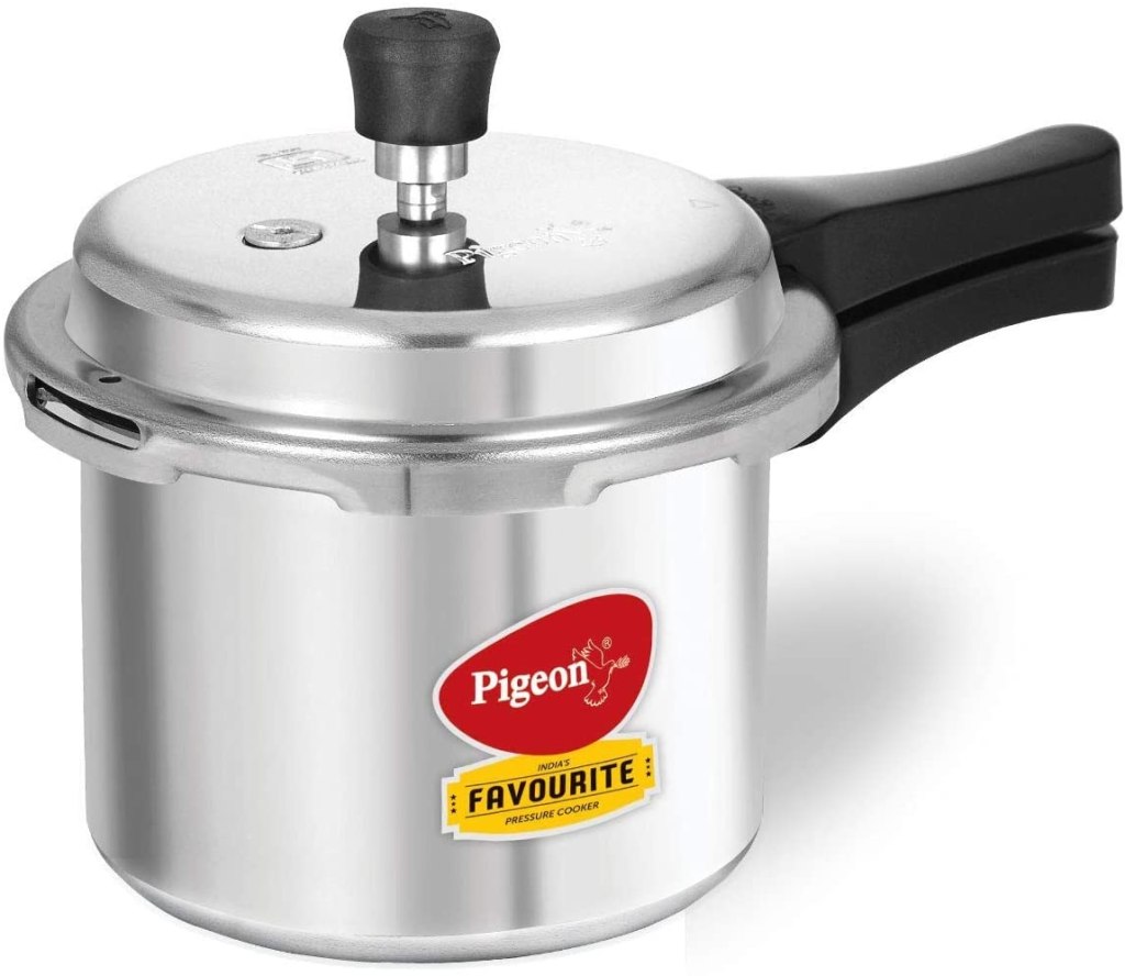 Latest Deal On Pigeon By Stovekraft Favourite Induction Base Aluminium Pressure Cooker with Outer Lid, 3 Litres - Dealsified