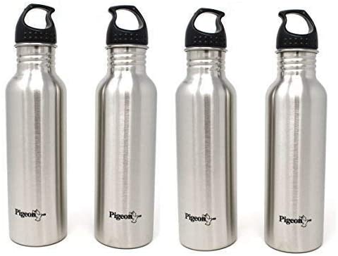 Pigeon Stainless Steel Water Bottle Set, 750ml, Set of 4 Latest Deal On Pigeon Stainless Steel Water Bottle Set, 750ml, Set of 4 - Dealsified