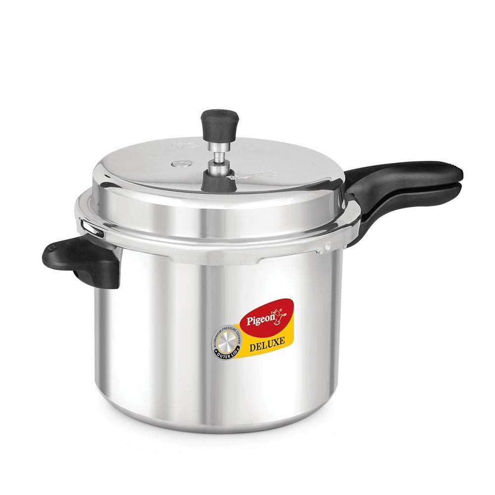 Latest Deal On Pigeon by Stovekraft Aluminium Pressure Cooker, 7.5 Litres - Dealsified