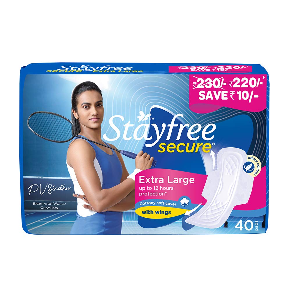 Latest Deal On Stayfree Secure Extra Large Cottony Soft Cover Sanitary Pads - Dealsified