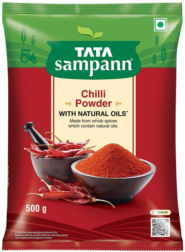 Tata Sampann Chilli Powder, 500g Latest Deal On Tata Sampann Chilli Powder, 500g - Dealsified