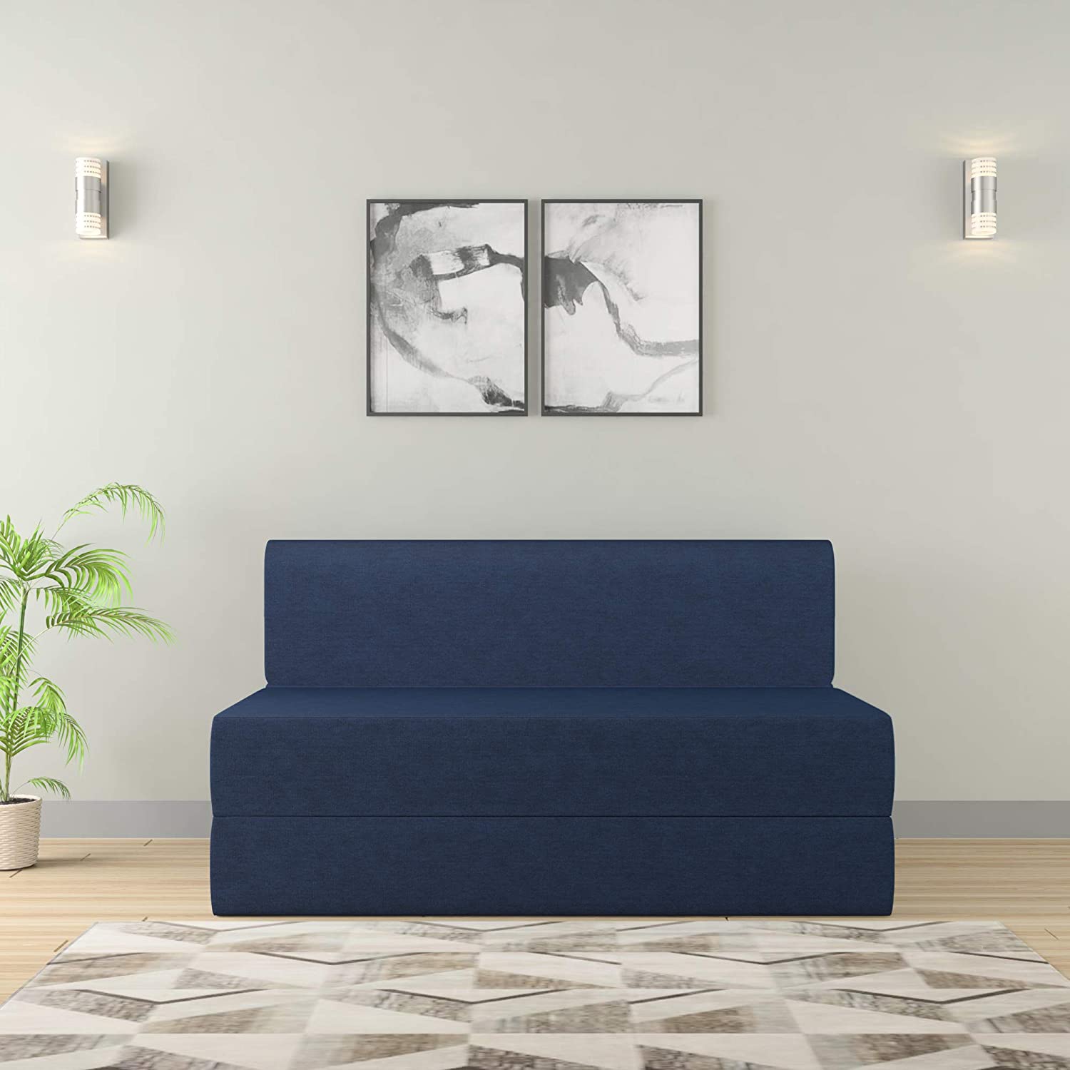 Best Deals on Amazon Brand Solimo Metro Fabric 2 seater Sofa cum Bed