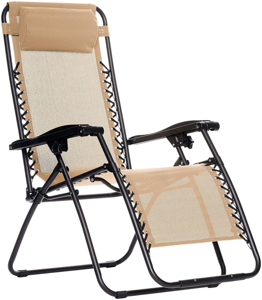 Latest Deal On AmazonBasics Zero Gravity Reclining Lounge Portable Chair - Dealsified