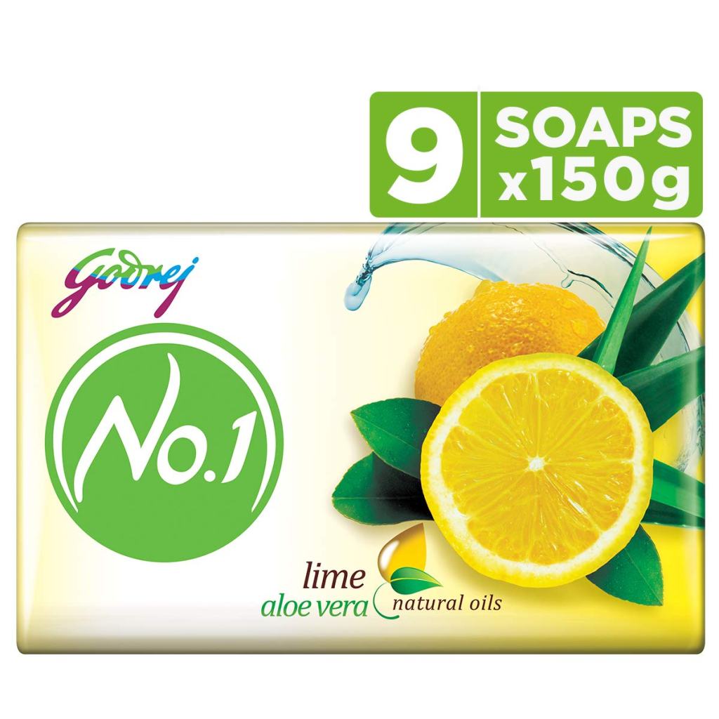 Latest Deal On Godrej No.1 Bathing Soap Lime & Aloe Vera, 150g (Pack of 9) - Dealsified