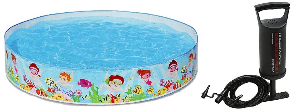 Latest Deal On Intex Air Baloon Pump and Intex Snap Set Paddling Water Pool for Kids (5ft) - Dealsified