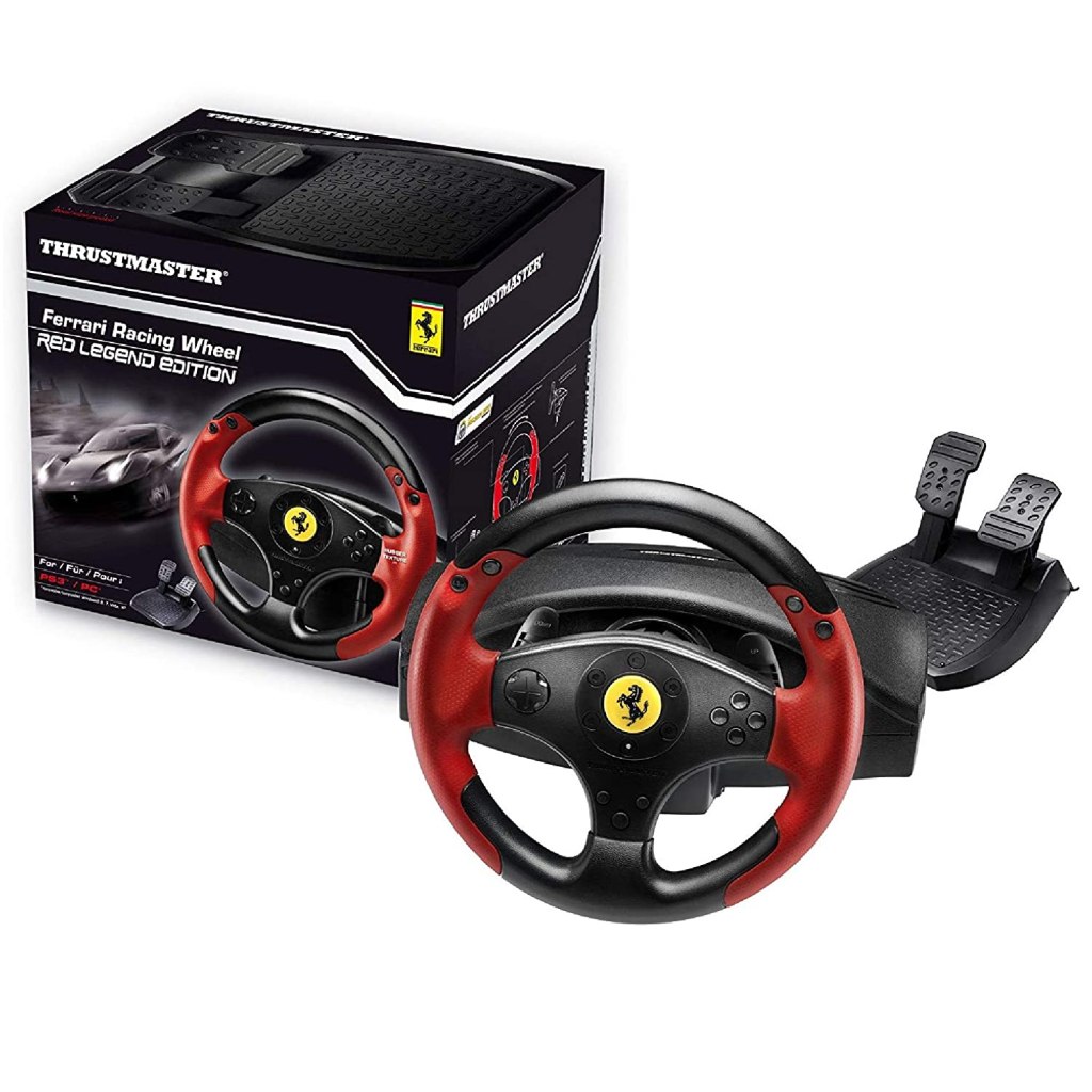 Thrustmaster Ferrari Red Legend - Racing Game Wheel Latest Deal On Thrustmaster Ferrari Red Legend - Racing Game Wheel - Dealsified