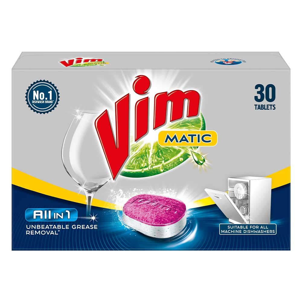 Latest Deal On VIM Matic Dishwasher All In One Tablets, 30 Tablets - Dealsified