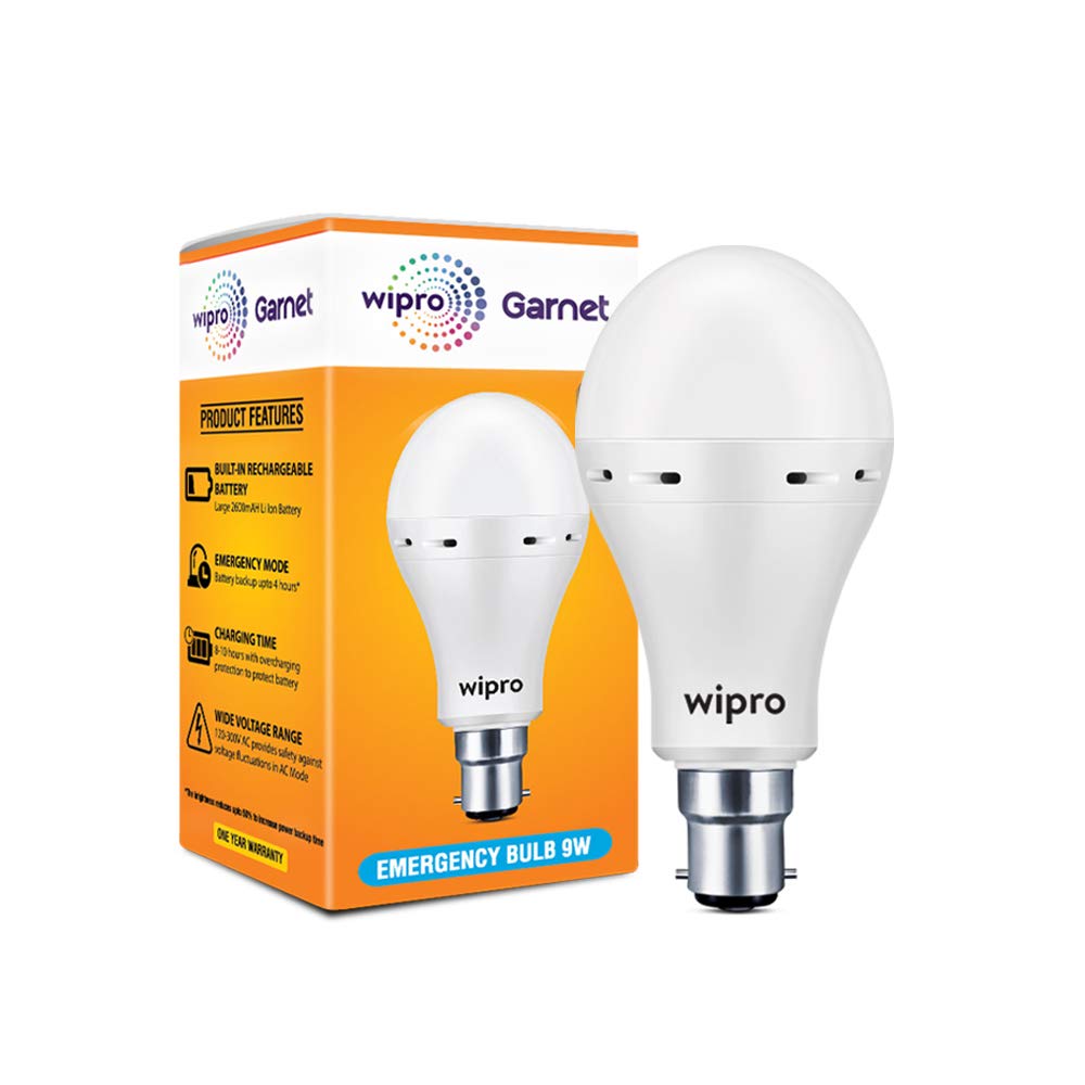 Wipro Inverter Bulb 9 Watt Rechargeable Emergency LED Bulb Latest Deal On Wipro Inverter Bulb 9 Watt Rechargeable Emergency LED Bulb - Dealsified