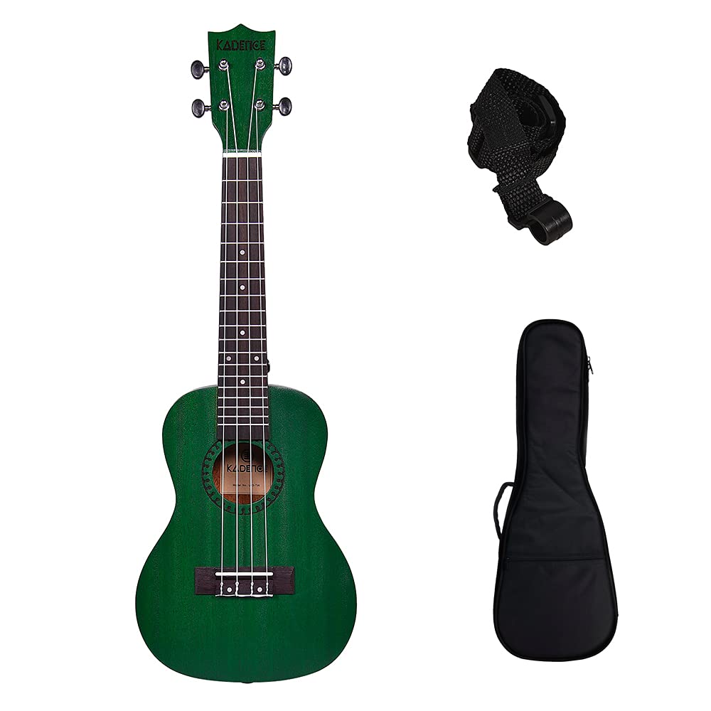 Latest Deal On Kadence Ukulele 23" Concert Spring Summer Collection of Ukuleles (Avacado Green) - Dealsified