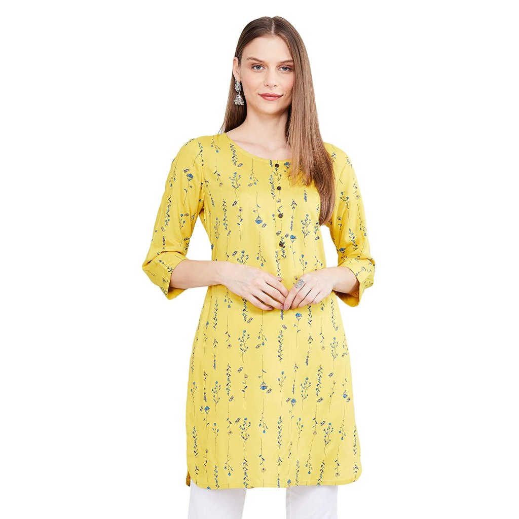 Latest Deal On Max Women's Rayon Straight Kurta - Dealsified