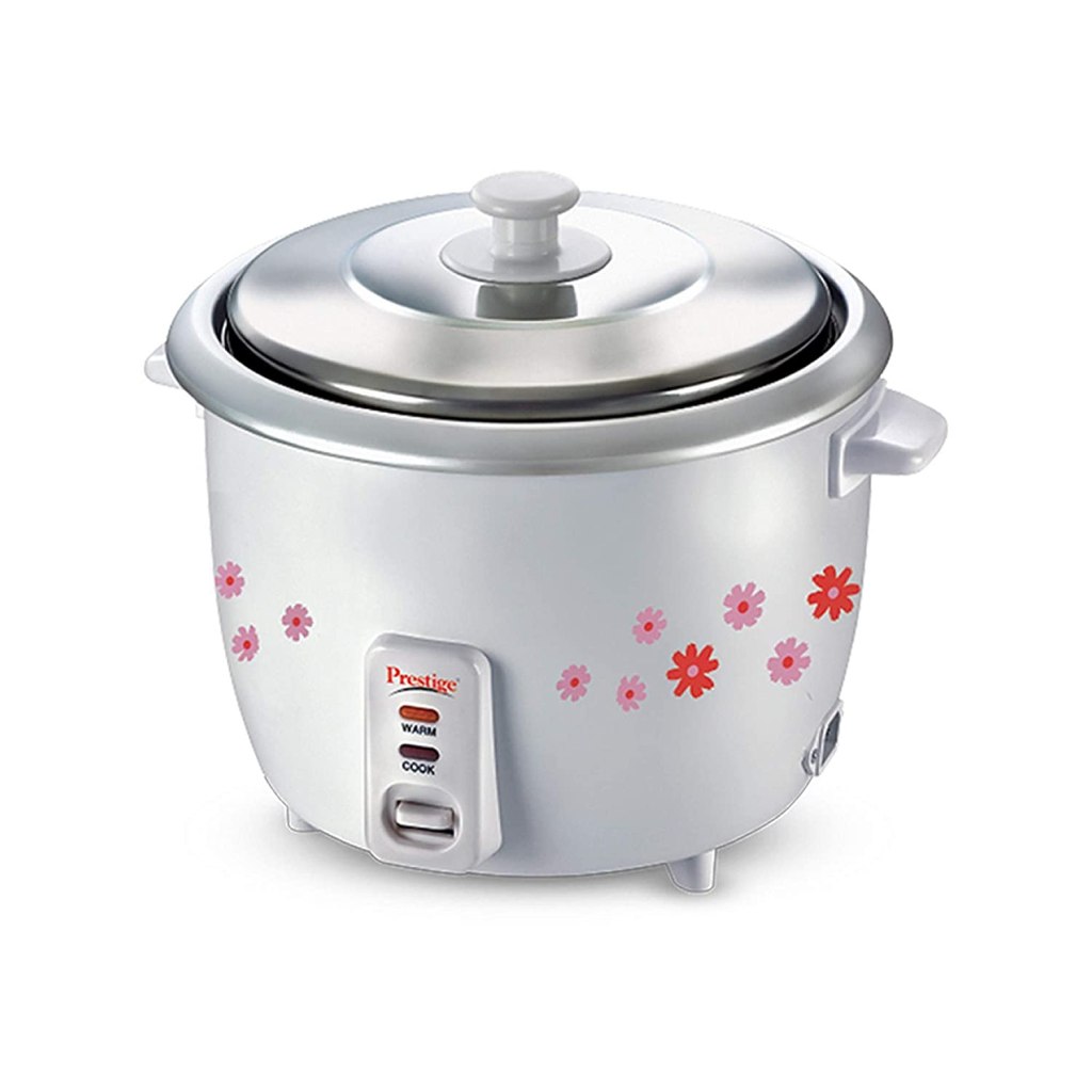 Latest Deal On Prestige PRWO 1.8-2 700-Watts Delight Electric Rice Cooker with 2 Aluminium Cooking Pans - Dealsified