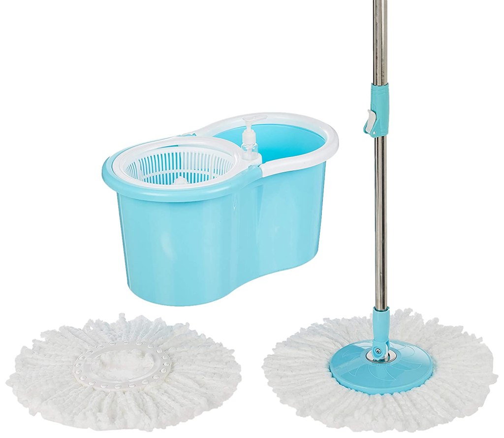 Presto! Spin Mop, Oval Bucket with Plastic Basket, 2 Refills Latest Deal On Presto! Spin Mop, Oval Bucket with Plastic Basket, 2 Refills - Dealsified