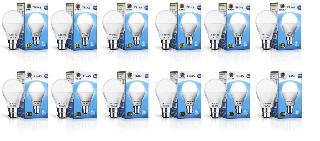 Latest Deal On Wipro Tejas Base B22 9-Watt LED Bulb (Pack of 12) - Dealsified
