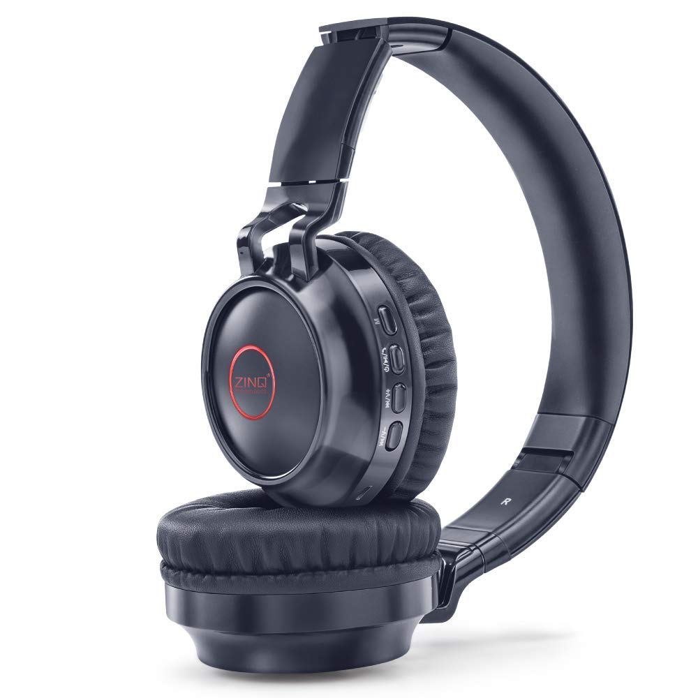 Latest Deal On Zinq Technologies Erupt 4155 Super Bass Bluetooth On-Ear Headphones with Mic - Dealsified