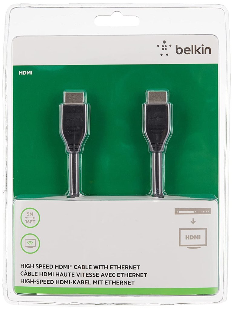 Latest Deal On Belkin High Speed HDMI Cable Supports Ethernet, 3D, 4K, 1080p, Audio Return (5 M) - Dealsified