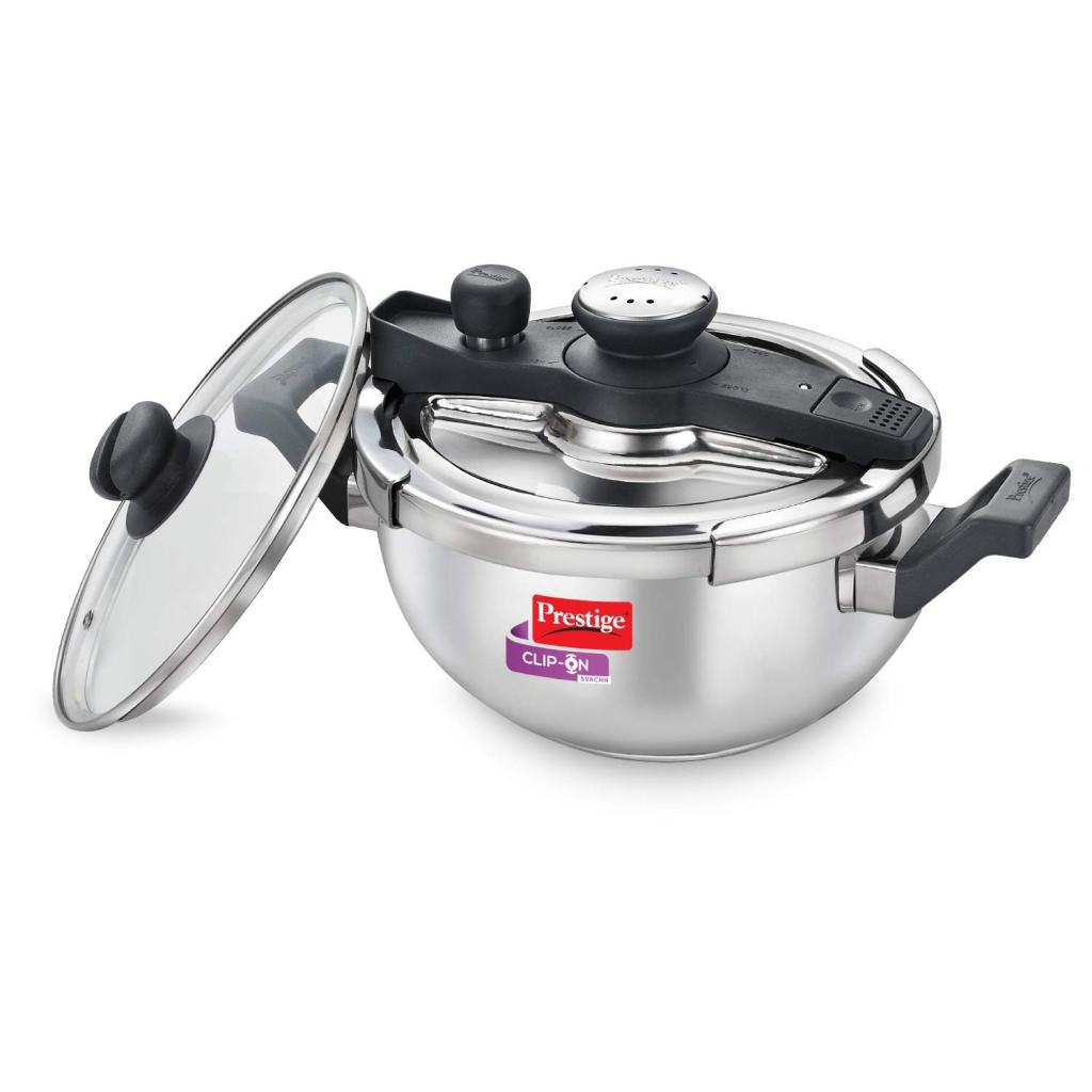 Latest Deal On Prestige Svachh Clip-on 3.5 Litre Stainless Steel Pressure Kadai - Dealsified