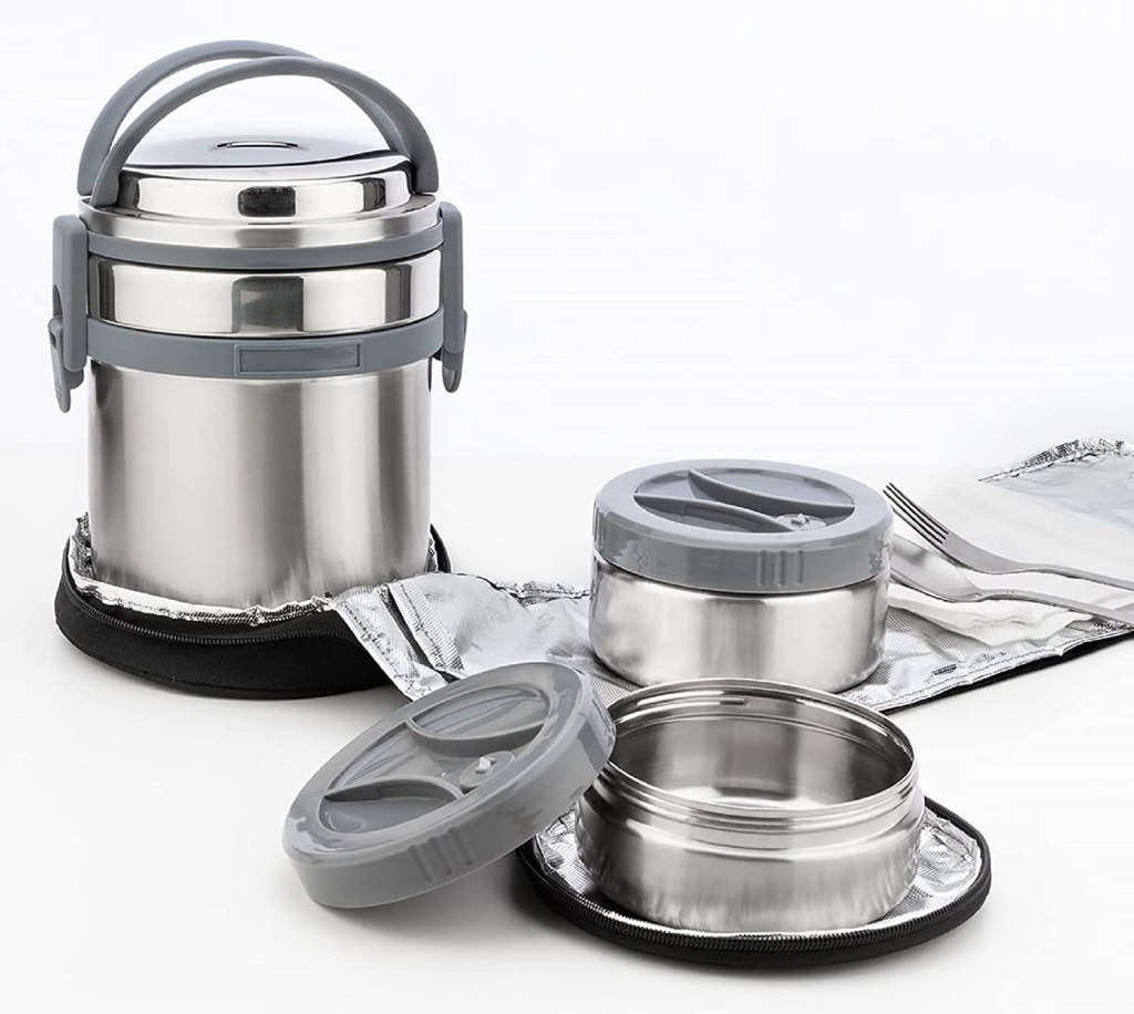 Latest Deal On Signoraware Signature Double Wall Vacuum Insulated Stainless Steel Lunch Box - Dealsified