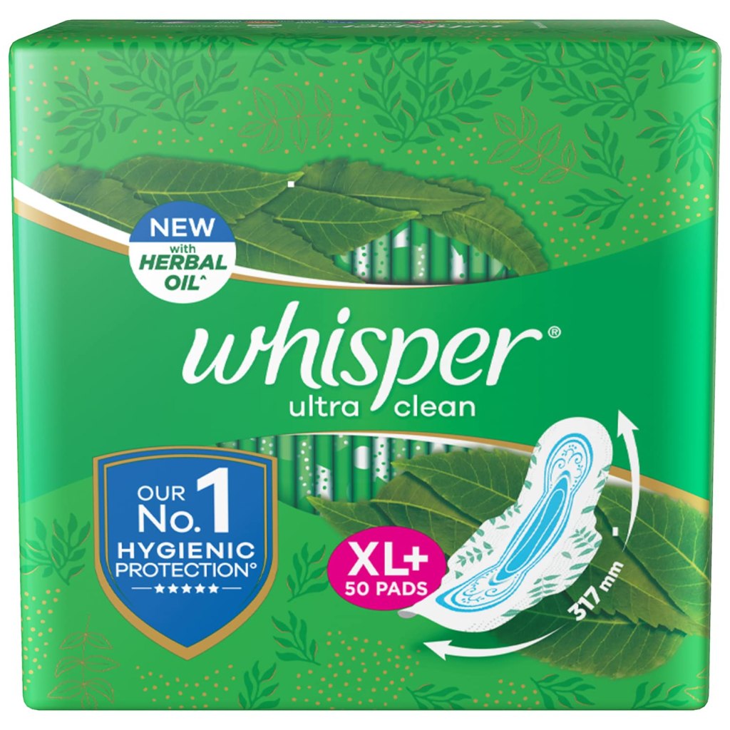 Whisper Ultra Clean Sanitary Pads for Women, XL+ 50 Napkins Latest Deal On Whisper Ultra Clean Sanitary Pads for Women, XL+ 50 Napkins - Dealsified