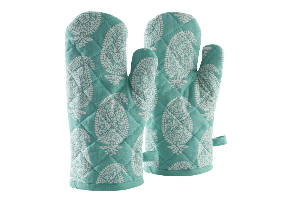 Latest Deal On Amazon Brand - Solimo 100% Cotton Padded Oven Gloves Paisley, (Pack of 2) - Dealsified