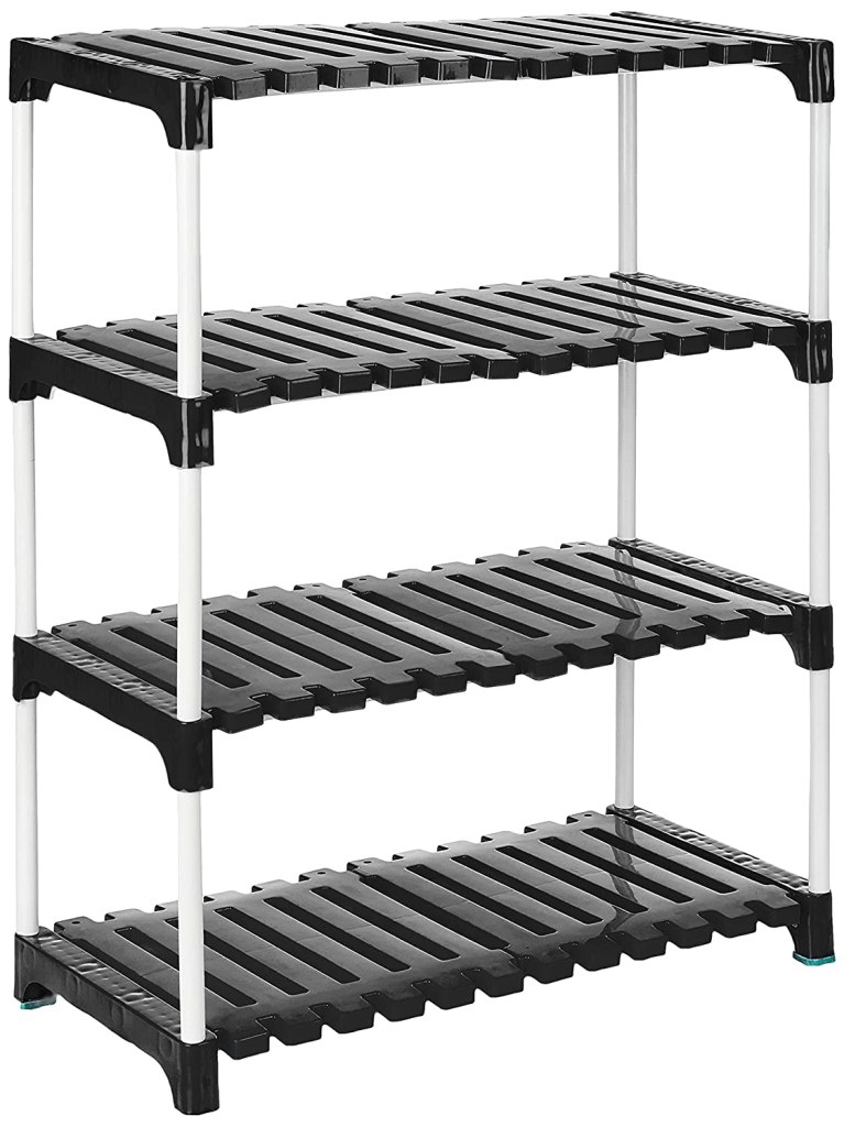 Amazon Brand - Solimo Multipurpose Rack for Shoes and Clothes, 4 Racks Latest Deal On Amazon Brand - Solimo Multipurpose Rack for Shoes and Clothes, 4 Racks - Dealsified