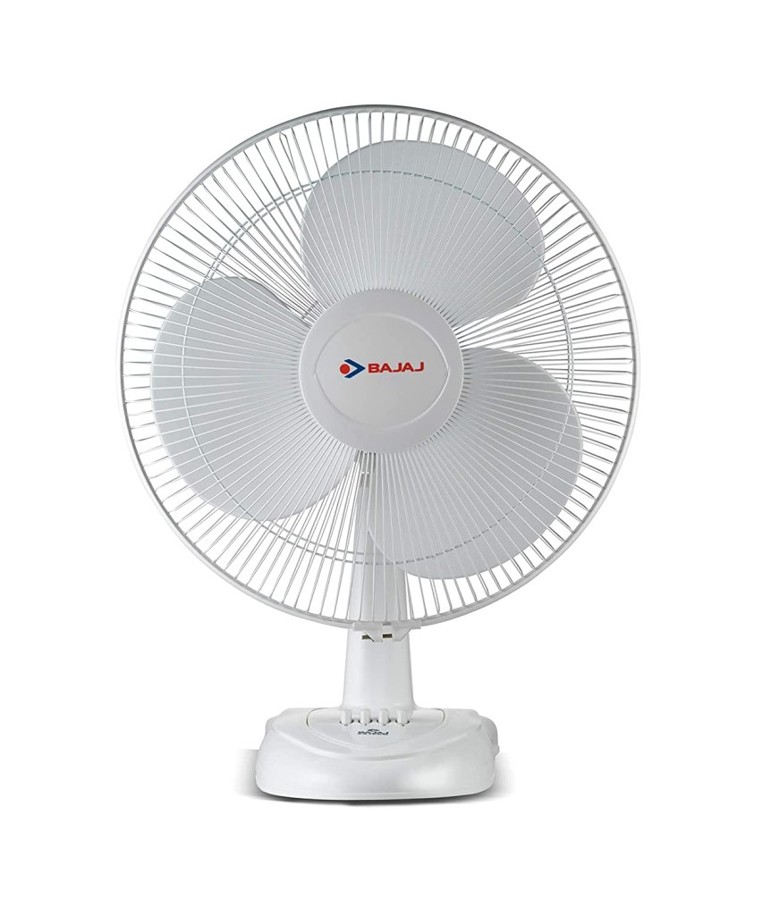 Latest Deal On Bajaj Esteem 400 mm Table Fan (White) - Dealsified