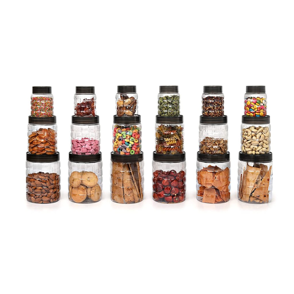 Latest Deal On Cello Checkers Plastic PET Canister Set, 18 Pieces - Dealsified