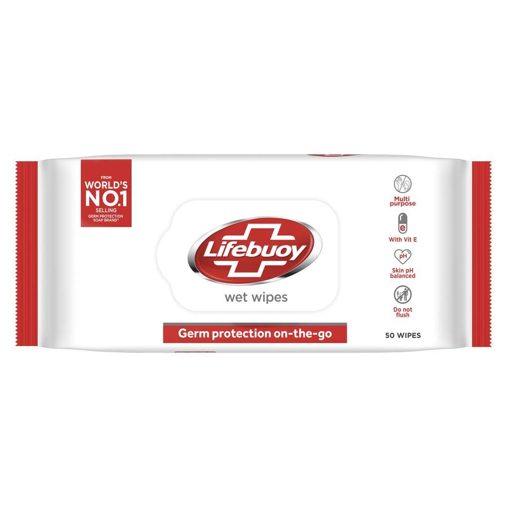 Latest Deal On Lifebuoy Germ Protection Wet Wipes (Pack of 50) - Dealsified