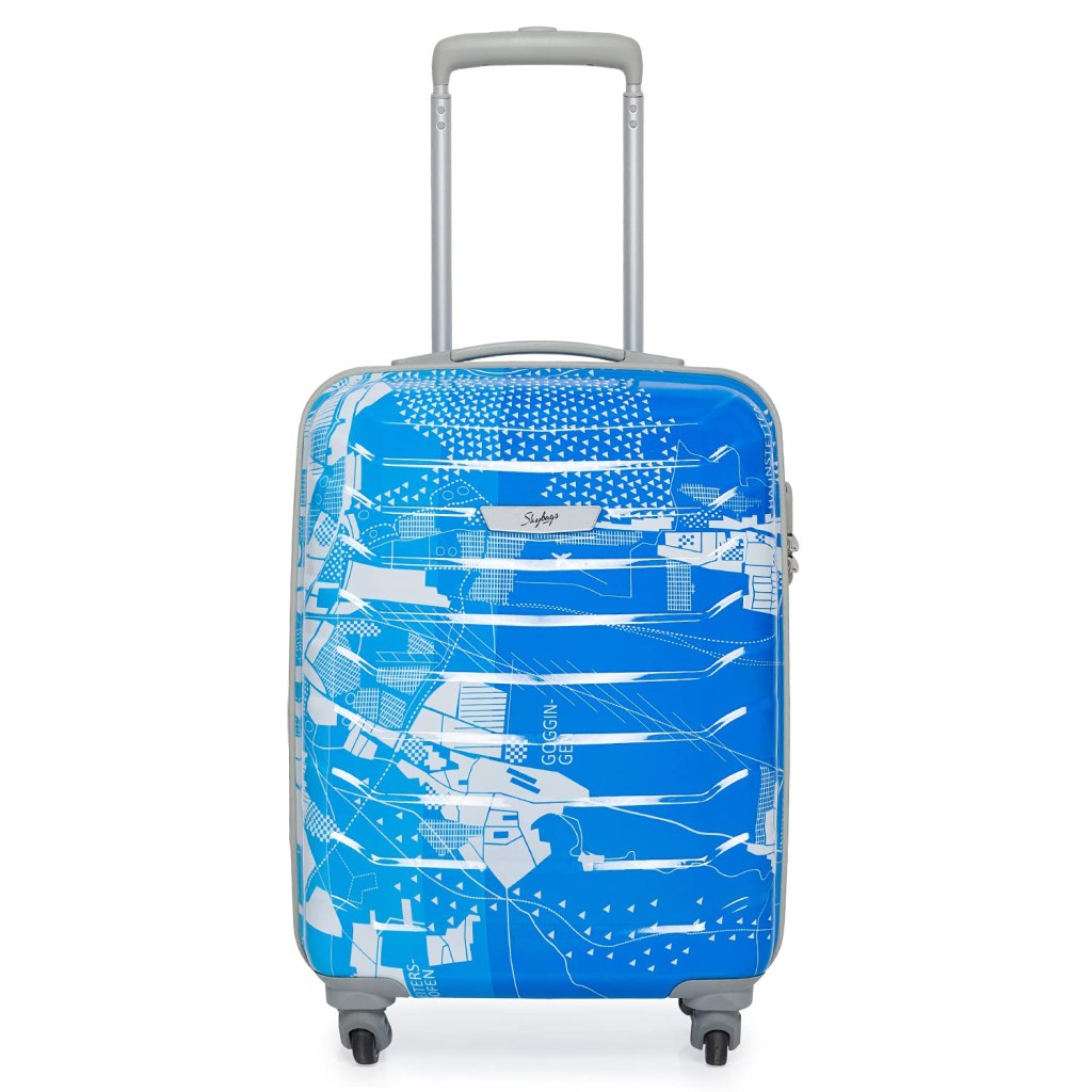 Skybags Trooper 55 Cms Polycarbonate Blue Hardsided Cabin Luggage Latest Deal On Skybags Trooper 55 Cms Polycarbonate Blue Hardsided Cabin Luggage - Dealsified