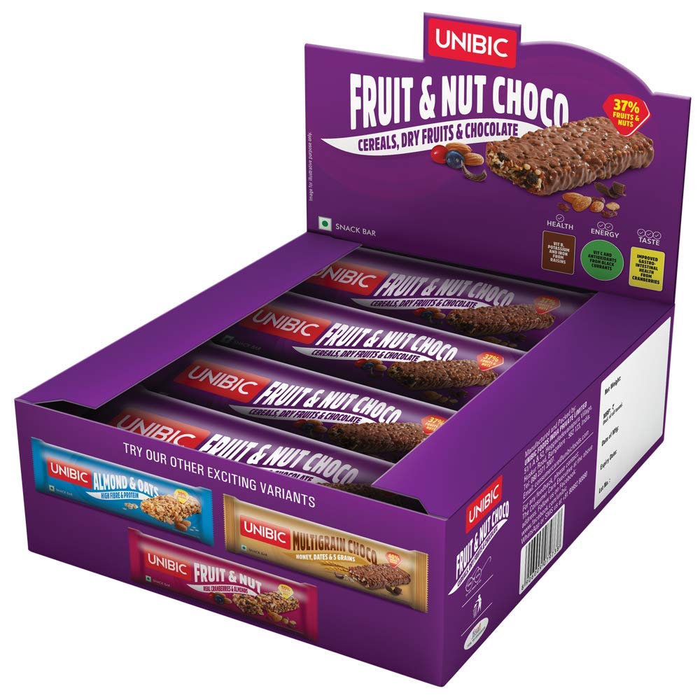 Latest Deal On Unibic Snack Bar Fruit & Nut Choco, 12 x 30 g - Dealsified